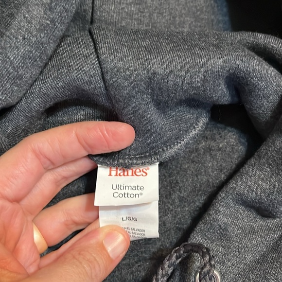 Hanes Ultimate Cotton Graphic Sweatshirt Women’s sz L “Why Can’t My Boyfriend…” - Picture 6 of 7